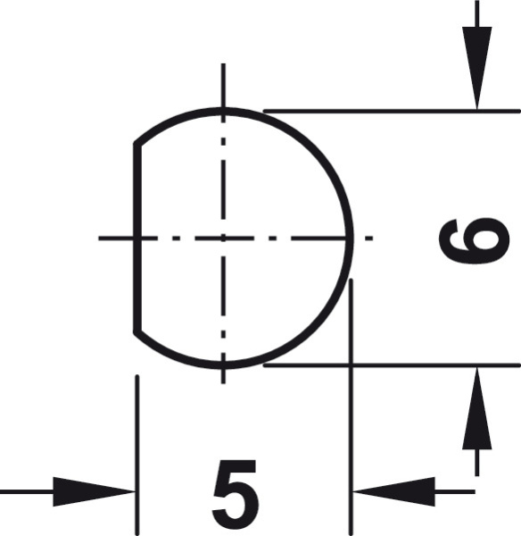 Профильная штанга сталь, никелир. 8 мм./2500 мм.